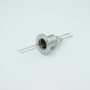 Power Feedthrough, 5000 Volts, 8 Amps, 2 Pins, 0.050″ Nickel Conductors, 1.18″ QF / KF Flange - A0534-1-QF - MPF Products, INC.