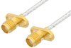 SMA Female 2 Hole Flange to SMA Female 2 Hole Flange Cable 12 Inch Length Using PE-SR405FL Coax, RoHS - PE35114LF-12 - Pasternack