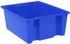 Akro-Mils 2 ft, 14.98 gal 70 lb Blue Industrial Grade Polymer Stackable Tote - 23 1/2 in Length - 19 1/2 in Width - 10 in Height - 35225 BLUE -- 35225 BLUE - Image
