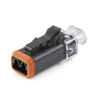 Amphenol Sine Systems AT06-2S-D1224V 2-Way AT LED Connector Plug, Integrated Diode, 12/ 24VDC -- 40030
