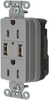 Mains Receptacle, Dual Usb, 15A, 125V, Grey; Product Range Hubbell Wiring Devices - 82X5478 - Newark, An Avnet Company