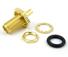 SMA Female (Jack) Bulkhead Connector For RG405 Cable, Solder/Non-Solder Contact - SC3505 - Fairview Microwave Inc.