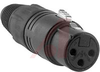 X-SERIES 3 PIN FEMALE XLR CABLE CONN. BLK/GOLD - 70088519 - Allied Electronics, Inc.