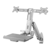 ARES-5223D is a dual arm wall-mounted workstation with single arm and dual displays that is compatible with 75 x 75mm or 100 x 100mm VESA patterns. - ARES-5223D-W12EM00 - Advantech