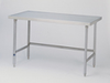Flat bullnose-edged work table with a SS undershelf; 30