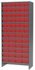 Akro-Mils 6500 lb Adjustable Gray Powder Coated Steel 22 ga Enclosed Adjustable Fixed Shelving System - 12 Bins, 30 Bins, 36 Bins - 6500 lb Total Capacity - ASC1279AST RED -- ASC1279AST RED - Image