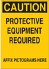 Brady B-302 Polyester Rectangle Personal Protection Equipment (PPE) Sign - 10 in Width x 14 in Height - Laminated - TEXT: CAUTION - 84547 - 754476-84547 - R. S. Hughes Company, Inc.