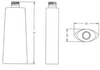 PET and HDPE Plastic Bottles -- OCULAR OVAL-HDPE-8 oz-600809-24-410
