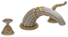 Reed & Ribbon Deck Mount Roman Tub Spout: N&ordm; 13006 Two-Valve Deck-Mount Tub Set with Knobs - 13006 - P. E. Guerin