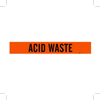 Brady B-946 Black on Orange Vinyl Self-Adhesive Pipe Marker - 4 in Height - 3 1/2 in Character Height - 24 in Length - Printed Msg = ACID WASTE - 7320-1HV - 754473-66683 - R. S. Hughes Company, Inc.