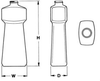 PET and HDPE Plastic Bottles -- BARRINGTON OBLONG-HDPE-28 oz-600028-33-400 - Image