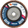 4-1/2 Tiger Angled (Radial) Ceramic Flap Disc 60C 5/8-11 Nut - 51316 - Weiler Abrasives
