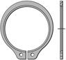 VSH - External Beveled Shaft Ring. > VSH-ZD - External Beveled Shaft Ring ~ Zinc Dichromate Disc Springs - VSH-0368-ZD - Daemar Inc.