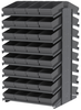 Akro-Mils 1800 lb Gray Powder Coated Steel 16 ga Double Sided Fixed Rack - 36 3/4 in Overall Length - 64 Bins - Bins Included - APRD18188 GREY - APRD18188 GREY - R. S. Hughes Company, Inc.