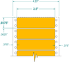 Fluorescent Address Label - Pinfeed - 161458 - Western Numerical Control