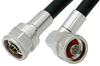 N Male to N Male Right Angle Cable 120 Inch Length Using PE-C600 Coax - PE37947-120 - Pasternack
