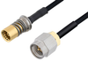 Snap-On BMA Jack to SMA Male Cable 36 Inch Length Using PE-SR405FLJ Coax - PE3C4856-36 - Pasternack