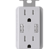 4.2 Amp Dual USB Charger, 21 W Duplex Tamper Resistant Outlet - R1615D42AA - Suzhou Ele Mfg Co., Ltd.
