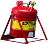 Justrite Red Steel 5 gal Safety Can - 15 7/8 in Height - 11 3/4 in Overall Diameter - 697841-14024 - 697841-14024 - R. S. Hughes Company, Inc.