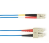 1-m, SC-LC, 50-Micron, Multimode, Plenum, Blue Fiber Optic Cable - FOCMP50-001M-SCLC-BL - Visual Sound, Inc.