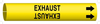 Brady Bradysnap-On B-915 Black on Yellow Plastic Snap-On Pipe Marker - 1/2 in Character Height - Printed Msg = EXHAUST with Right Arrow - 4057-A - 754476-40447 - R. S. Hughes Company, Inc.