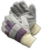 PIP 86-4144 Black/Blue/Gray/Red Leather Full Fingered Work & General Purpose Gloves - Wing Thumb - Uncoated - 10.25 in Length - 616314-07927 - 616314-07927 - R. S. Hughes Company, Inc.
