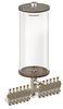 Clear View Multiple Feed Manual Lubricator, 1 gal Acrylic Reservoir, 12 Feeds, 1/8