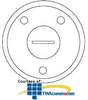 Hubbell Round Floor Box Flush Cover - 2-3/8" Single.. - S3525 - TelephoneStuff.com