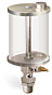 (Formerly B1876-12), Single Feed Manual Lubricator, 1 pt Acrylic Reservoir, 1/2” Male NPT - B1876-016A14B1W - Oil-Rite Corp.