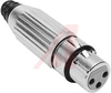 XLR Female plug, 3-pin silver contacts,metal handle - 70214580 - Allied Electronics, Inc.