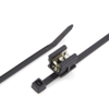 Heyco 15210 Edge Clip with 8″ UV Cable Tie, Zip Tie, Pre-assembled, Parallel Orientation, Top Fixing, for Panels from .12