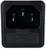 IEC 60320 C14 AC Power Inlet \nwith Fuseholder (Dual Active), 0.187