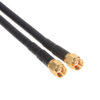 Amphenol CO-058SMAMMRP-003 Reverse Polarity SMA (RP-SMA) Male to RP-SMA Male Coax Cable (RG58) 50 Ohm Coaxial Cable Assembly 3 ft - Image