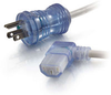 10ft 16 AWG Hospital Grade Power Cord (NEMA 5-15P to IEC320C13R) - Gray -- 2306-48048-010 - Image