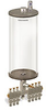 Levelux Clear View Multiple Feed Manual Lubricator, 1 gal Acrylic Reservoir, 7 Feeds, 1/4” OD Tube Outlets - B5178-128AB071W - Oil-Rite Corp.