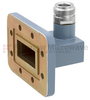 WR-112 to Type N Female Waveguide to Coax Adapter CPR-112G Grooved with 7.05 GHz to 10 GHz H Band in Aluminum, Paint -- FMWCA1045 - Image
