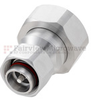 Low PIM 7/16 DIN Male (Plug) to 4.3-10 Male (Plug) Adapter, Tri-Metal Plated Brass Body, High Temp, 1.25 VSWR - FMAD1168 - Fairview Microwave Inc.
