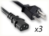 NEMA 6-15P to IEC-60320-C13 x 3 HOME // Power Cords // High Voltage Power Cords // Straight Blade Power Cords -- 0605.072 - Image