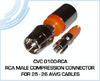 RCA Male Compression Connector for 25-26 AWG Cables - CVC 0100-RCA - Visual Sound, Inc.