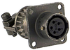 Circular Connector, Receptacle, Size 10, 5 Position, Wall; Product Range Amphenol Industrial - 25K9402 - Newark, An Avnet Company