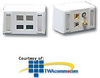 ICC 4-Port Universal Furniture Faceplate - IC108UF4 - TelephoneStuff.com