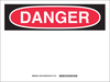 Brady B-140 Fiberglass / Polyester / Vinyl Rectangle White Preprinted Header - Laminated - TEXT: DANGER - 37540 - 754473-16589 - R. S. Hughes Company, Inc.