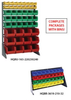 COMPLETE PRE-CONFIGURED PANELS & RACKS W/ BINS -- HQRU-16D-230-96