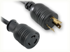 LOCKING NEMA L6-20P to LOCKING NEMA L6-20R HOME // Power Cords // High Voltage Power Cords // Locking Blade Power Cords - 2071.360 - Quail Electronics