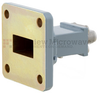 WR-62 to SMA Female End Launch Waveguide to Coax Adapter UG-1665/U Square Cover with 12.4 GHz to 18 GHz Ku Band in Aluminum, Paint -- FMWCA1071