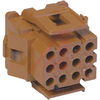 Connector, Soft Shell; 250 V; 9 A (Max.); 12; Nylon; Brick Red; Matrix; Plug - 70083745 - Allied Electronics, Inc.