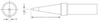 Weller Conical Tip ETT - Conical Tip - 0.625 in Tip Length - 0.024 in Tip Width - 0.036 in Thick - 037103-59154 - R. S. Hughes Company, Inc.