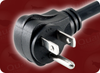 NEMA 5-15P LEFT ANGLE to IEC-60320-C13 HOME // Power Cords // North American Power Cords // 3 Conductor Power Cords - 2512.024 - Quail Electronics