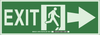 Brady Bradyglo B-347 Polyester / Polystyrene Rectangle Green Exit Sign - 14 in Width x 5 in Height - Glow in the Dark - TEXT: EXIT - 90789 - 754476-90789 - R. S. Hughes Company, Inc.