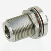 SMA Female (Jack) to N Female (Jack) Bulkhead Adapter, Passivated Stainless Steel Body, 1.2 VSWR - SM4237 - Fairview Microwave Inc.
